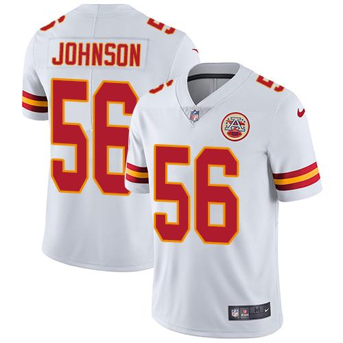 Nike Chiefs 56 Derrick Johnson White Mens Stitched Nfl Vapor Untouchable Limited Jersey