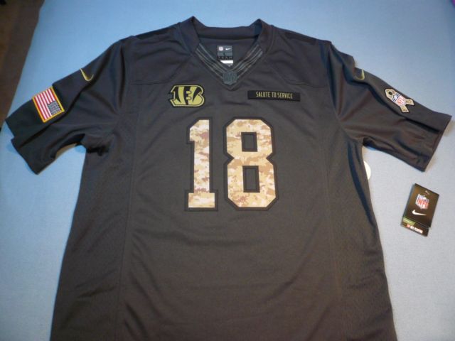 Nike Cincinnati Bengals 18 Aj Green Black Stitched Nfl Limited 2016 Salute To Service Jersey
