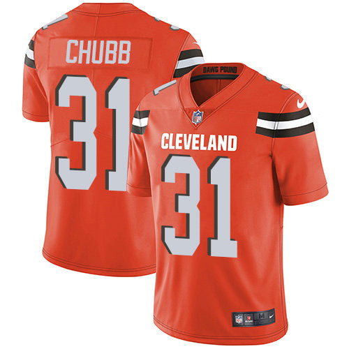 Nike Cleveland Browns 31 Nick Chubb Orange Alternate Mens Stitched Nfl Vapor Untouchable Limited Jersey