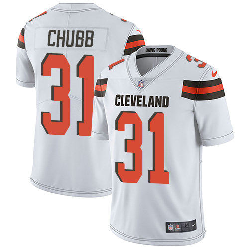 Nike Cleveland Browns 31 Nick Chubb White Mens Stitched Nfl Vapor Untouchable Limited Jersey