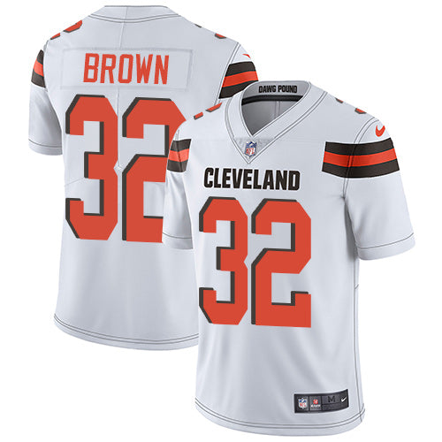 Nike Cleveland Browns 32 Jim Brown White Mens Stitched Nfl Vapor Untouchable Limited Jersey