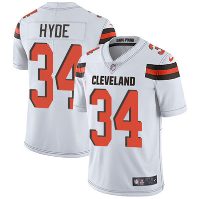 Nike Cleveland Browns 34 Carlos Hyde White Mens Stitched Nfl Vapor Untouchable Limited Jersey