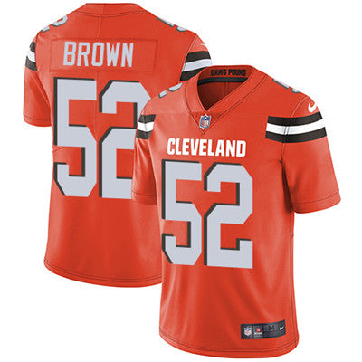 Nike Cleveland Browns 52 Preston Brown Orange Alternate Mens Stitched Nfl Vapor Untouchable Limited Jersey