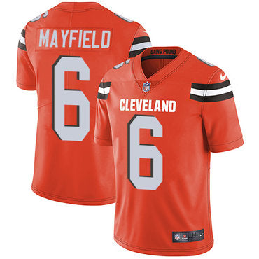 Nike Cleveland Browns 6 Baker Mayfield Orange Alternate Mens Stitched Nfl Vapor Untouchable Limited Jersey