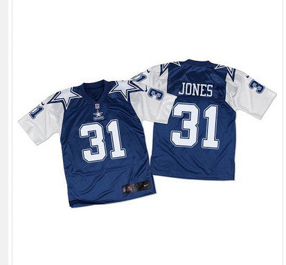 Nike Cowboys 31 Byron Jones Navy Bluewhite Throwback Mens Stitched Nfl Elite Jersey