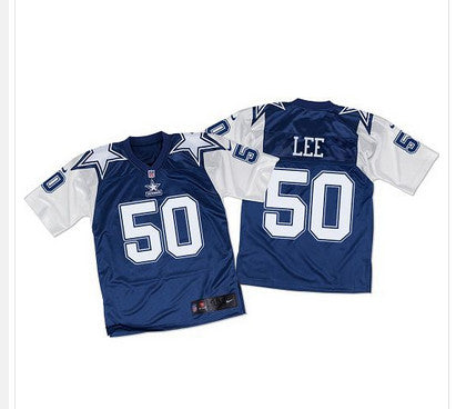 Nike Cowboys 50 Sean Lee Navy Bluewhite Throwback Mens Stitched Nfl Elite Jersey