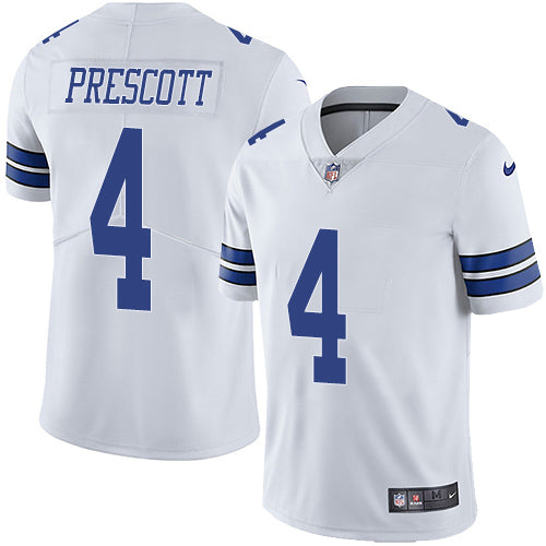 Nike Dallas Cowboys 4 Dak Prescott White Mens Stitched Nfl Vapor Untouchable Limited Jersey