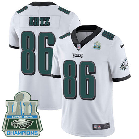 Nike Eagles 86 Zach Ertz White Super Bowl Lii Champions Mens Stitched Nfl Vapor Untouchable Limited Jersey