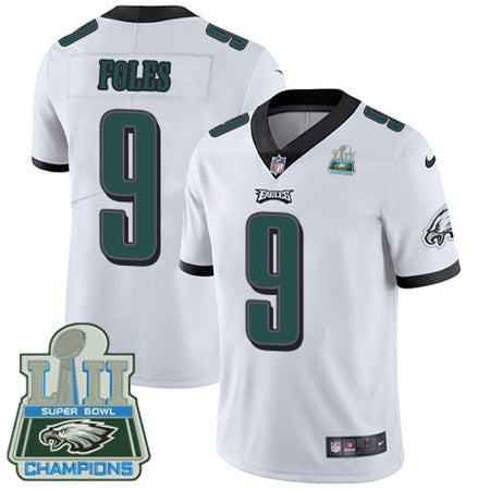 Nike Eagles 9 Nick Foles White Super Bowl Lii Champions Mens Stitched Nfl Vapor Untouchable Limited Jersey