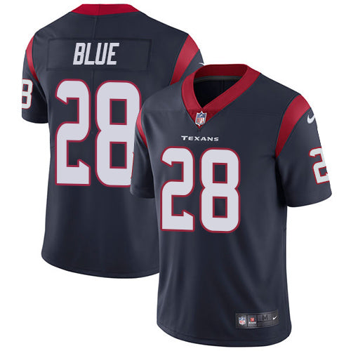 Nike Houston Texans 28 Alfred Blue Navy Blue Team Color Mens Stitched Nfl Vapor Untouchable Limited Jersey