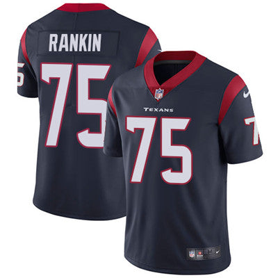 Nike Houston Texans 75 Martinas Rankin Navy Blue Team Color Mens Stitched Nfl Vapor Untouchable Limited Jersey