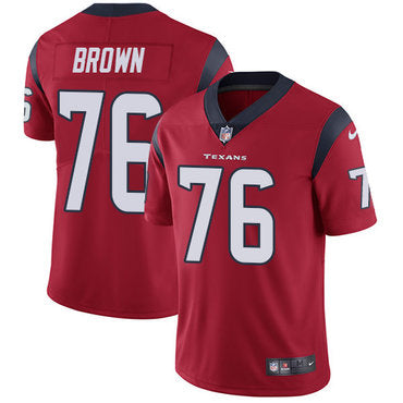 Nike Houston Texans 76 Duane Brown Red Alternate Mens Stitched Nfl Vapor Untouchable Limited Jersey