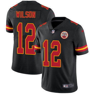 Nike Kansas City Chiefs 12 Albert Wilson Black Mens Stitched Nfl Limited Rush Jersey