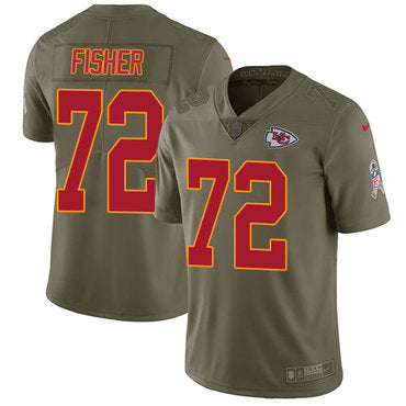 Nike Kansas City Chiefs 72 Eric Fisher Olive Mens Stitched Nfl Limited 2017 Salute To Service Jersey