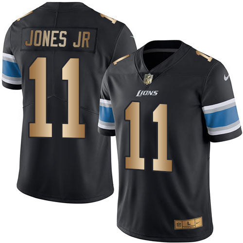 Nike Lions 11 Marvin Jones Jr Black Mens Stitched Nfl Limited Gold Rush Jersey