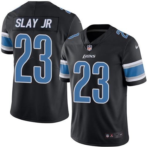 Nike Lions 23 Darius Slay Jr Black Mens Stitched Nfl Limited Rush Jersey