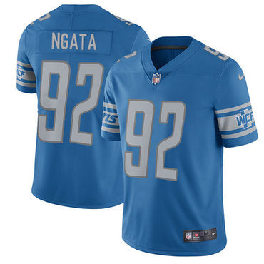 Nike Lions 92 Haloti Ngata Blue Team Color Mens Stitched Nfl Limited Jersey