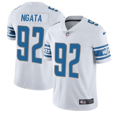 Nike Lions 92 Haloti Ngata White Mens Stitched Nfl Limited Jersey