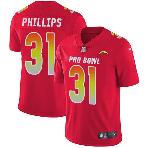 Nike Los Angeles Chargers 31 Adrian Phillips Red Mens Stitched Nfl Limited Afc 2019 Pro Bowl Jersey