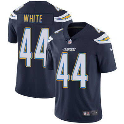 Nike Los Angeles Chargers 44 Kyzir White Navy Blue Team Color Mens Stitched Nfl Vapor Untouchable Limited Jersey