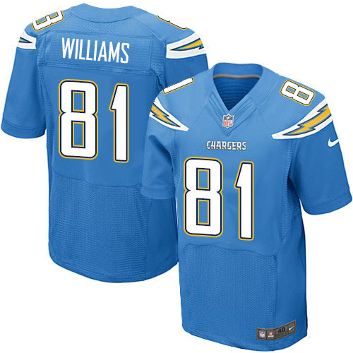Nike Los Angeles Chargers 81 Mike Williams Electric Blue Alternate Mens Stitched Nfl New Elite Jersey