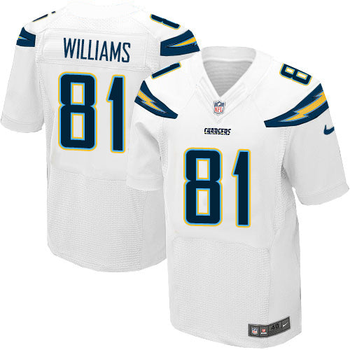 Nike Los Angeles Chargers 81 Mike Williams White Mens Stitched Nfl New Elite Jersey