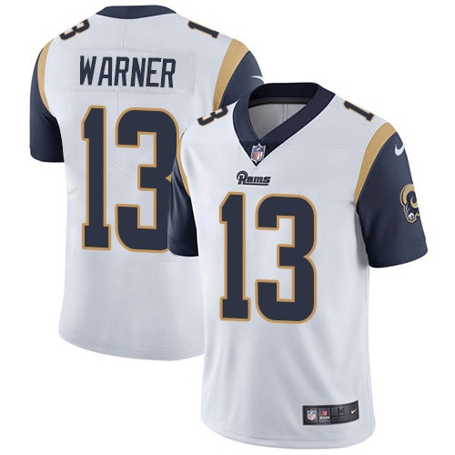 Nike Los Angeles Rams 13 Kurt Warner White Mens Stitched Nfl Vapor Untouchable Limited Jersey