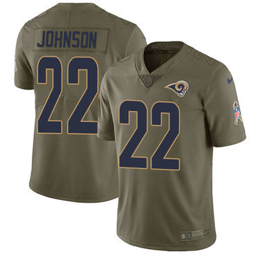 Nike Los Angeles Rams 22 Trumaine Johnson Olive Mens Stitched Nfl Limited 2017 Salute To Service Jersey