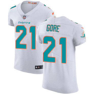 Nike Miami Dolphins 21 Frank Gore White Mens Stitched Nfl Vapor Untouchable Elite Jersey