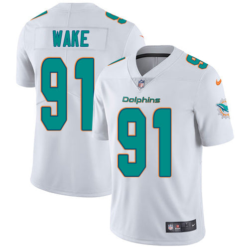 Nike Miami Dolphins 91 Cameron Wake White Mens Stitched Nfl Vapor Untouchable Limited Jersey