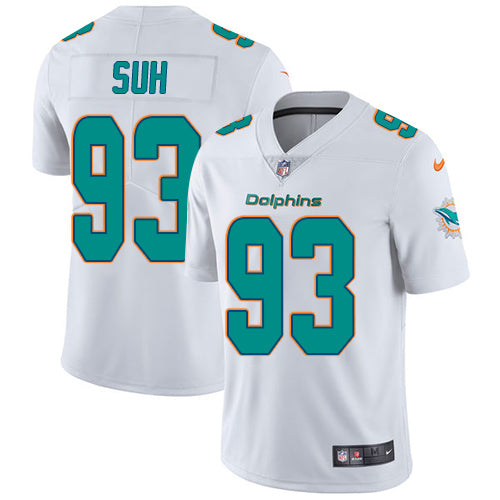Nike Miami Dolphins 93 Ndamukong Suh White Mens Stitched Nfl Vapor Untouchable Limited Jersey