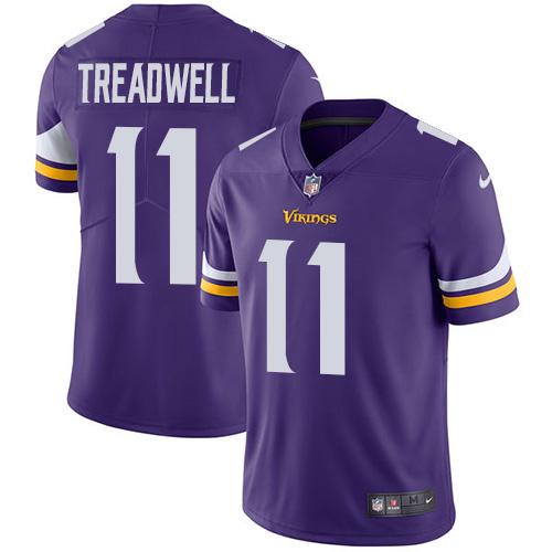 Nike Minnesota Vikings 11 Laquon Treadwell Purple Team Color Mens Stitched Nfl Vapor Untouchable Limited Jersey