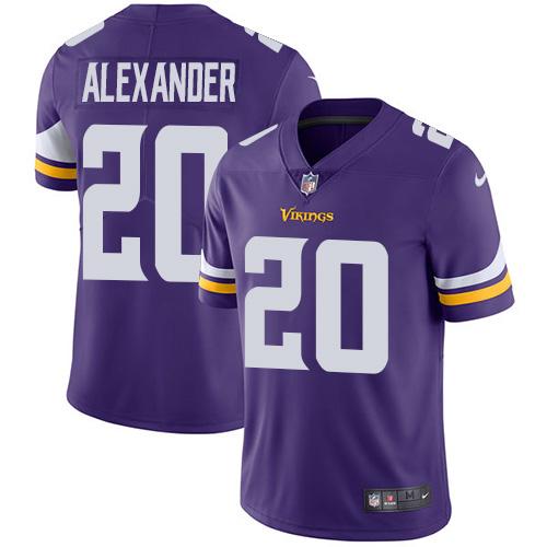 Nike Minnesota Vikings 20 Mackensie Alexander Purple Team Color Mens Stitched Nfl Vapor Untouchable Limited Jersey