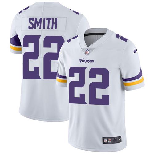 Nike Minnesota Vikings 22 Harrison Smith White Mens Stitched Nfl Vapor Untouchable Limited Jersey