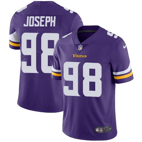 Nike Minnesota Vikings 98 Linval Joseph Purple Team Color Mens Stitched Nfl Vapor Untouchable Limited Jersey