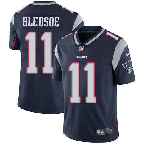 Nike New England Patriots 11 Drew Bledsoe Navy Blue Team Color Mens Stitched Nfl Vapor Untouchable Limited Jersey