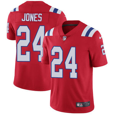 Nike New England Patriots 24 Cyrus Jones Red Alternate Mens Stitched Nfl Vapor Untouchable Limited Jersey