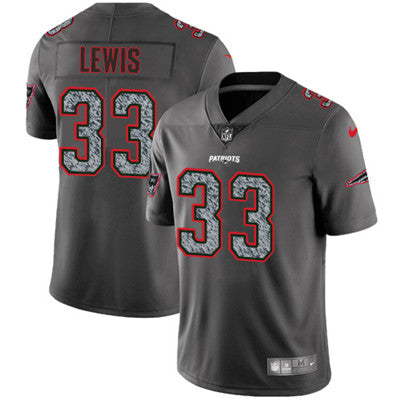 Nike New England Patriots 33 Dion Lewis Gray Static Mens Nfl Vapor Untouchable Game Jersey