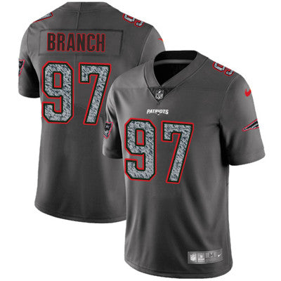 Nike New England Patriots 97 Alan Branch Gray Static Mens Nfl Vapor Untouchable Game Jersey