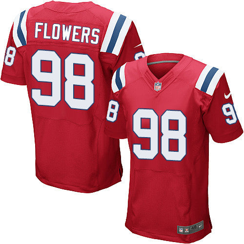 Nike New England Patriots 98 Trey Flowers Red Alternate Mens Stitched Nfl Elite Jersey