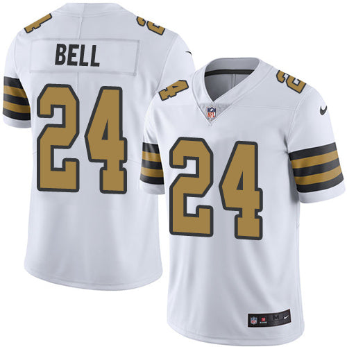 Nike New Orleans Saints 24 Vonn Bell White Mens Stitched Nfl Limited Rush Jersey