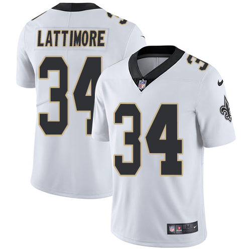 Nike New Orleans Saints 34 Marshon Lattimore White Mens Stitched Nfl Vapor Untouchable Limited Jersey
