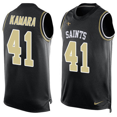 Nike New Orleans Saints 41 Alvin Kamara Black Team Color Mens Stitched Nfl Limited Tank Top Jersey
