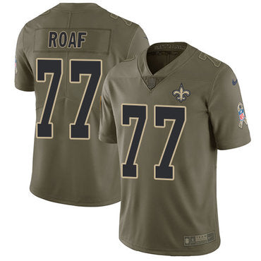 Nike New Orleans Saints 77 Willie Roaf Olive Mens Stitched Nfl Limited 2017 Salute To Service Jersey
