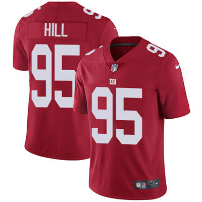 Nike New York Giants 95 Bj Hill Red Alternate Mens Stitched Nfl Vapor Untouchable Limited Jersey