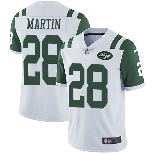 Nike New York Jets 28 Curtis Martin White Mens Stitched Nfl Vapor Untouchable Limited Jersey