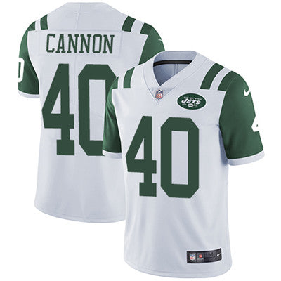 Nike New York Jets 40 Trenton Cannon White Mens Stitched Nfl Vapor Untouchable Limited Jersey