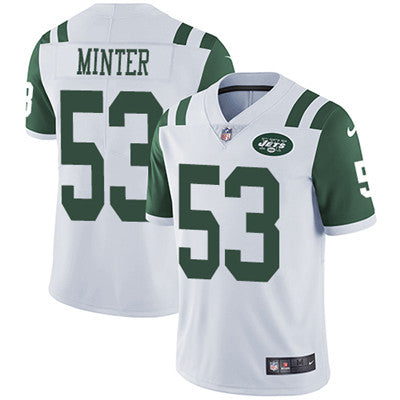 Nike New York Jets 53 Kevin Minter White Mens Stitched Nfl Vapor Untouchable Limited Jersey