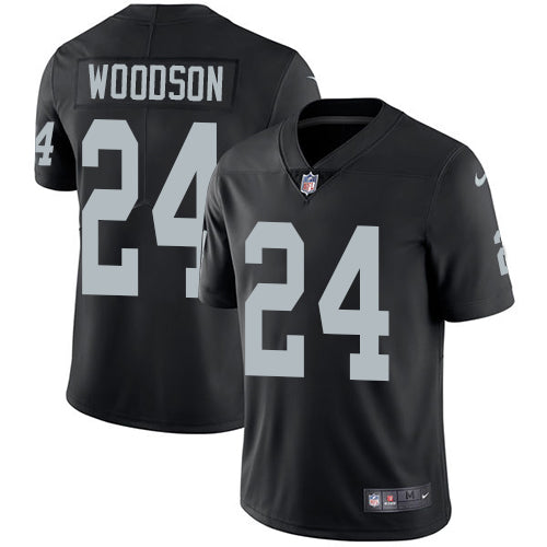 Nike Oakland Raiders 24 Charles Woodson Black Team Color Mens Stitched Nfl Vapor Untouchable Limited Jersey