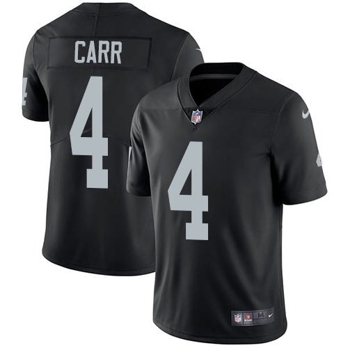 Nike Oakland Raiders 4 Derek Carr Black Team Color Mens Stitched Nfl Vapor Untouchable Limited Jersey